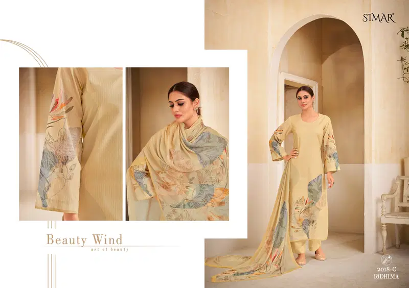 Ridhima By Glossy Lawn Cotton Printed Dress Material Wholesale In India
